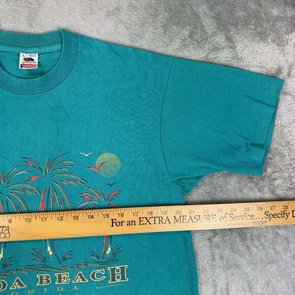 Vintage Fruit of The Loom Single Stitch Adult T-Shirt Cocoa Beach Florida USA L - Picture 7 of 8
